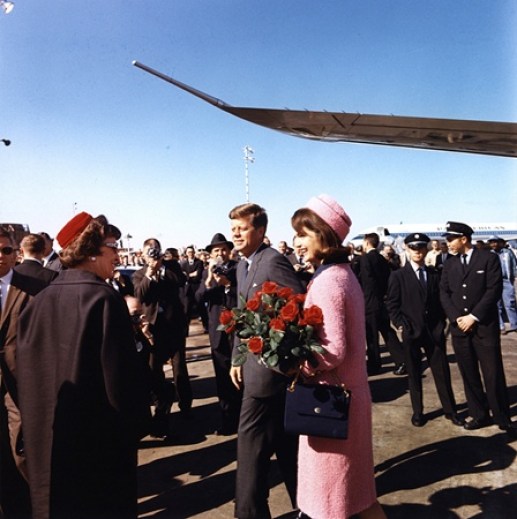 President and Mrs. Kennedy in Love Field, Dallas, Texas.