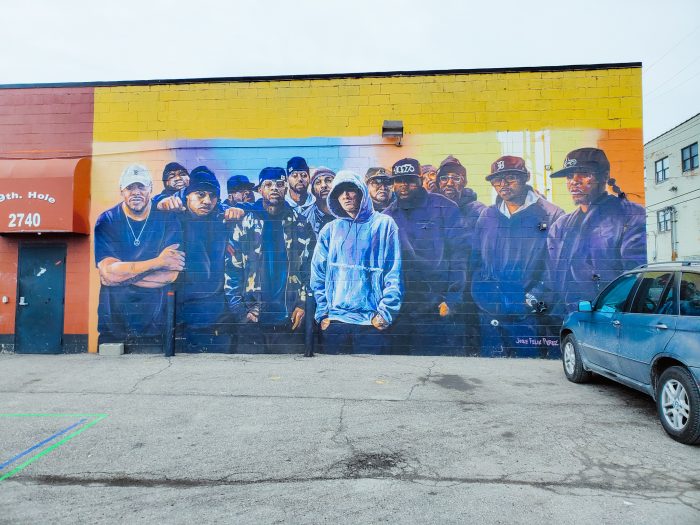 Eminem D12 Detroit Mural by Jose Felix and Michael Vasquez in Detroit's Eastern Market.