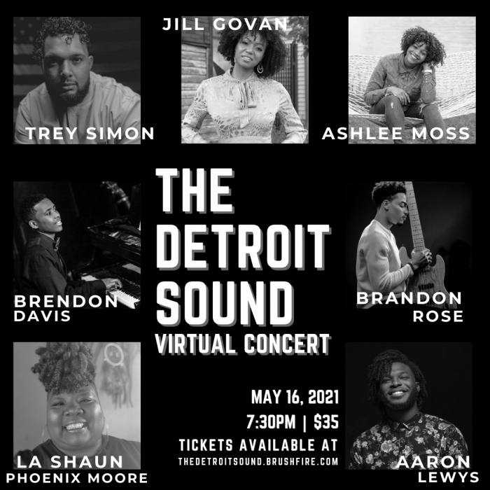 The Detroit Sound Virtual Concert event infographic. This concert is presented by Jalen Seawright