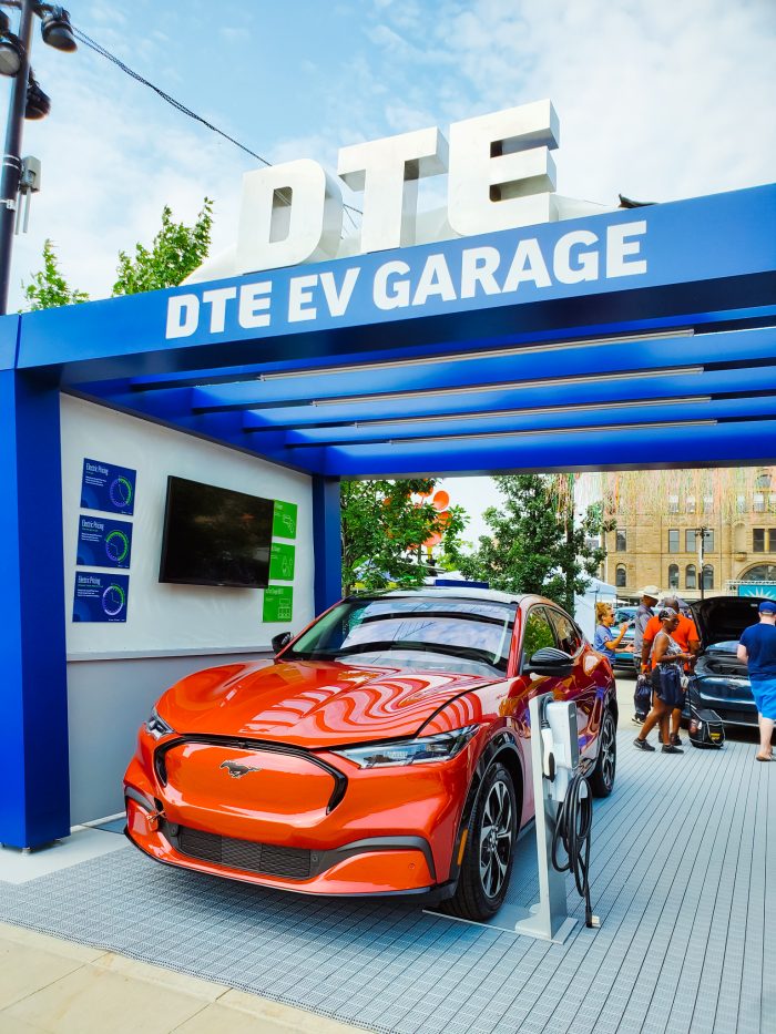Motor City Car Crawl at the DTE EV Garage featured the new Ford Mustang Mach-E SUV