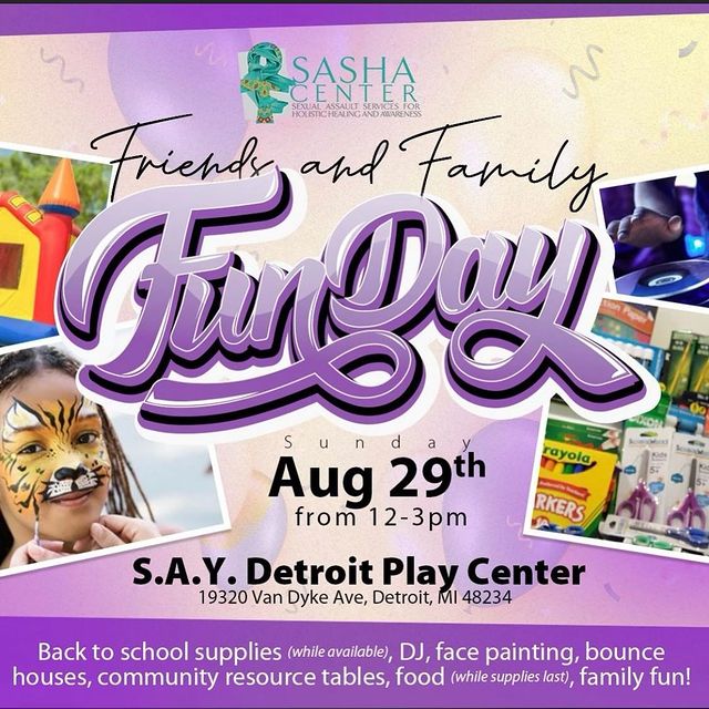 Sasha Center is hosting a back-to-school event on August 29th in Detroit, Michigan.