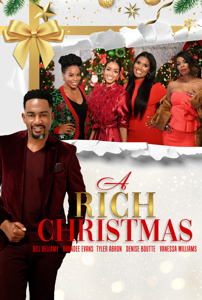 Tressa Azarel Smallwood's 'A Rich Christmas' starring Bill Bellamy, Brandee Evans, Tyler Abron, Denise Boutte, and Vanessa Williams is now streaming on BET Plus.