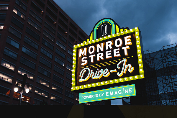 Bedrock Detroit's Monroe Street Drive-In will open Friday, November 12 in Downtown Detroit.