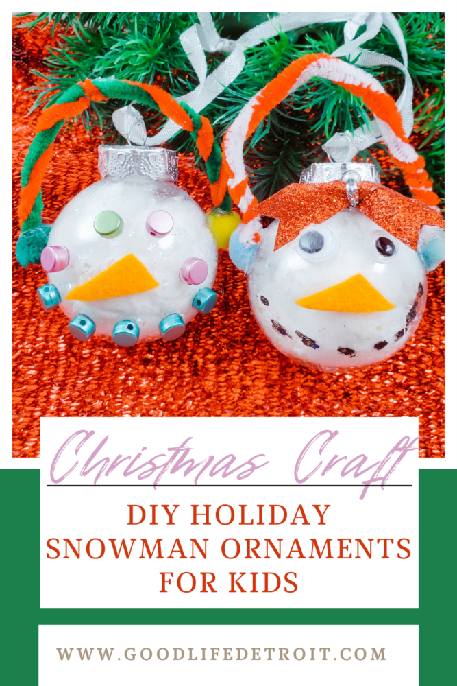 DIY Snowman Ornaments for Kids 