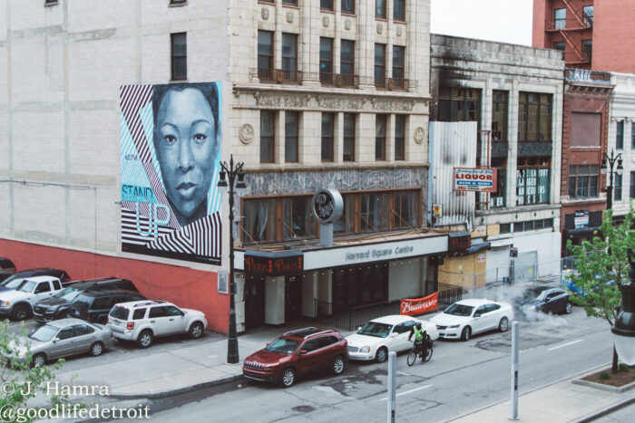 Detroit Mural of Poussey Washington from Orange Is the New Black by Michelle Tanguay.