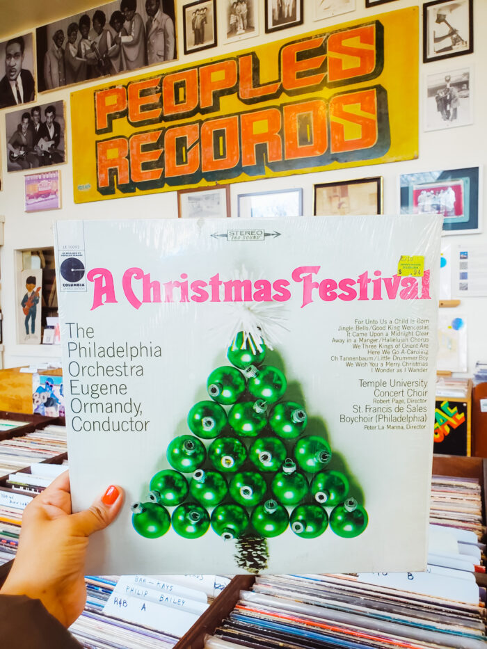 "A Christmas Festival" vintage Christmas record album at Peoples Records in Detroit
