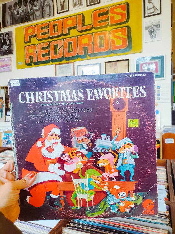Vintage Christmas record album at Peoples Records