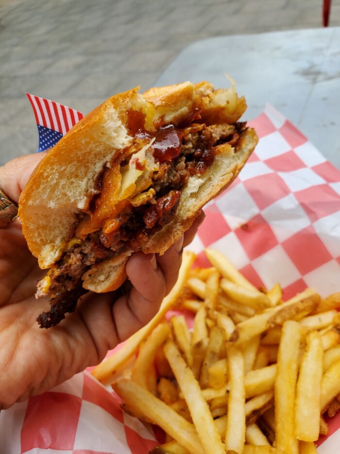 The Rodeo Burger from The Rolling Stoves in Farmington, Michigan