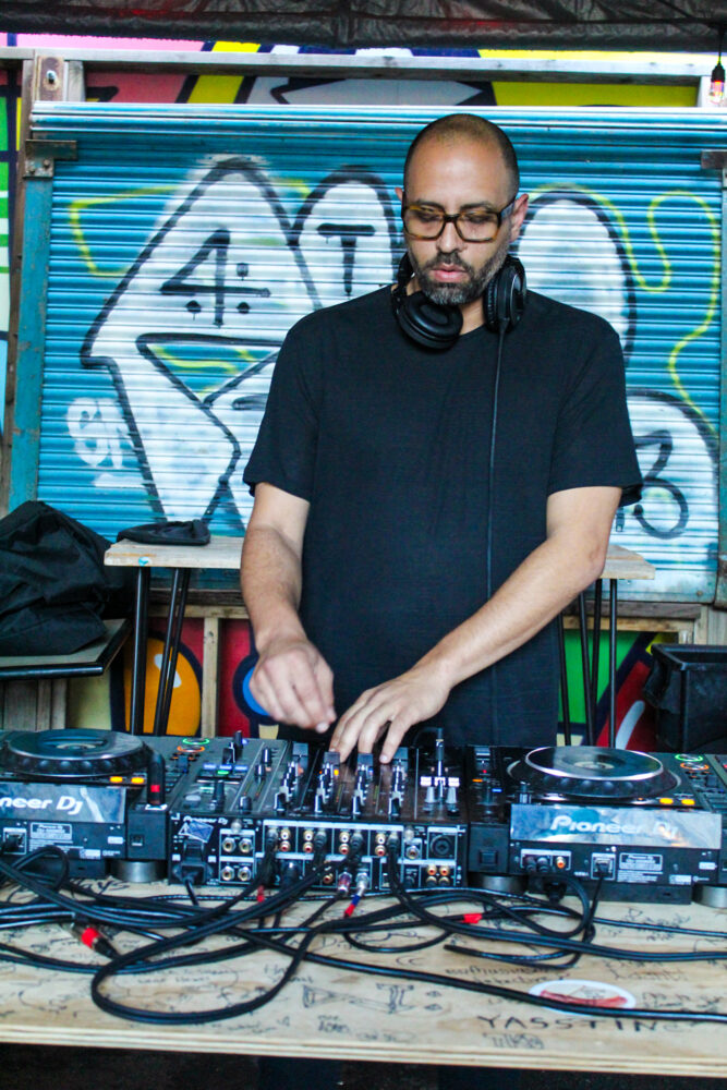 Detroit DJ Aboudi Issa at Spot Lite Detroit for the Sheometry Music & Arts Festival.